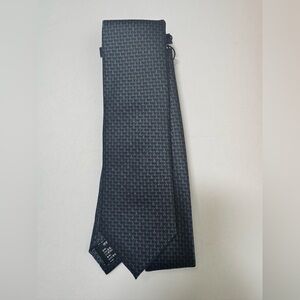 Men's Dark Navy Micro-Pattern Silk Tie - Refined Formal Accessory
